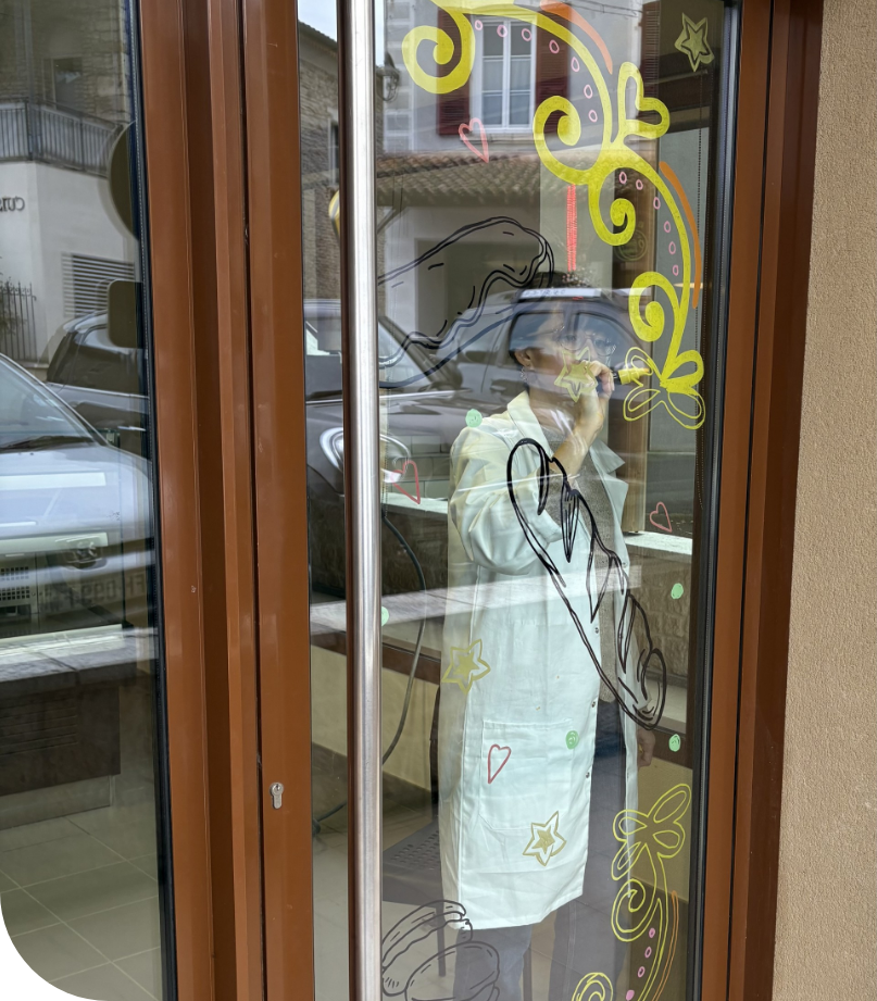 Peinture sur vitrines en Saône-et-Loire 71